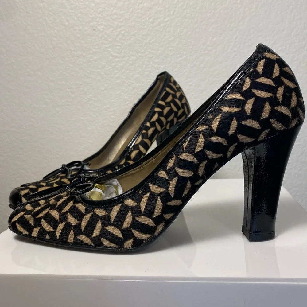 Massimo Baldi Y2K Horsehair Pumps Handmade Italy Size 7.5